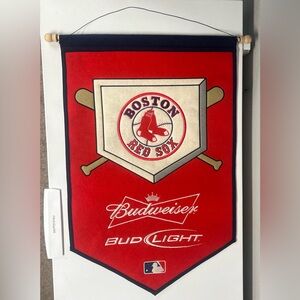 Boston Red Sox Baseball Bud Light Budweiser Wool Mix Winning Streak Bar Banner